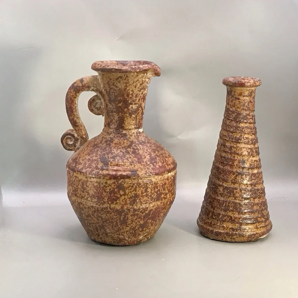 2 Piece Vase And‎ Pitcher Antiqued Finish